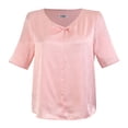 thumbnail image 1 of Blusa George para Dama, Escote Redondo, con Gota en Centro Delantero, Manga Corta Rosa Talla CH, 1 of 4