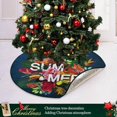 thumbnail image 6 of GZHJMY Flamingo Christmas Tree Mat, Round Christmas Tree Stand Mat Decoration for Holiday Party Home Christmas Day Ornaments Floor Door, 28.3", 6 of 6