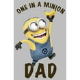 thumbnail image 2 of Men's Despicable Me Dave One in a Minion Dad Long Sleeve Shirt Athletic Heather Medium, 2 of 4