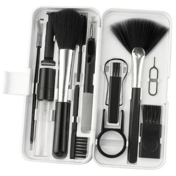 Keyboard Cleaning Brush Computer Dust Removal Soft Brush Mobile Phone Headset Cleaning Pen Wipe Notebook Cleaning Set,1 x Multifunctional Cleaning Kit,As shown