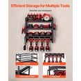 thumbnail image 4 of Organizador de herramientas electricas VEVOR de pared con 4 niveles para taladros y 4 soportes para taladros, 4 of 9
