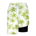 thumbnail image 6 of HAPIMO Hawaiian Bathing Mesh Lining Shorts Men Swim Trunks with Compression Liner Casual Outings Travel Shorts 9" Beach Shorts Summer Outdoor Swimsuit Shorts Quick Dry Board Shorts Yellow X-Large, 6 of 6