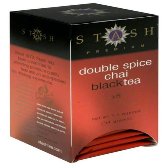 STASH TEA TEA DOUBLE SPICE CHAI ESS-18 BG -Pack of 6