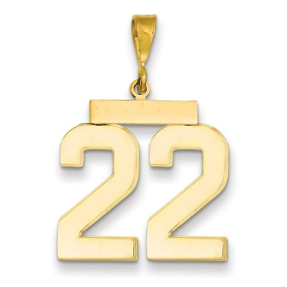 Jewelry By Sweet Pea 14k Yellow Gold Large Polished Number 22 Departments