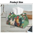 thumbnail image 7 of SEANATIVE Rooster Tissue Box Cover Rectangle PU Leather Tissue Box Holder with Top Buckle, Daisy Tissue Box Organizer for Bathroom, Bedroom, Hotel, Office Desk, Kitchen, Dinner Table, 2 Pcs, 7 of 7