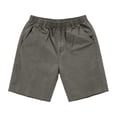 thumbnail image 2 of Casual Shorts for Men Summer Lightweight Elastic Waist Wide Straight Leg Loose Bermuda Shorts with Pockets, 2 of 6