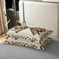 thumbnail image 4 of Erosebridal Leopard Print 100% Cotton Duvet Cover Queen Size,Wildlife Bowknot 100% Cotton Comforter Cover Queen,Golden Black,Reversible,Super Cozy,3-Piece(No Comforter), 4 of 6