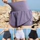 thumbnail image 2 of Shorts de running para mujer 2 en 1 con forro de compresión en la cintura con bolsillo ancho, 2 of 7