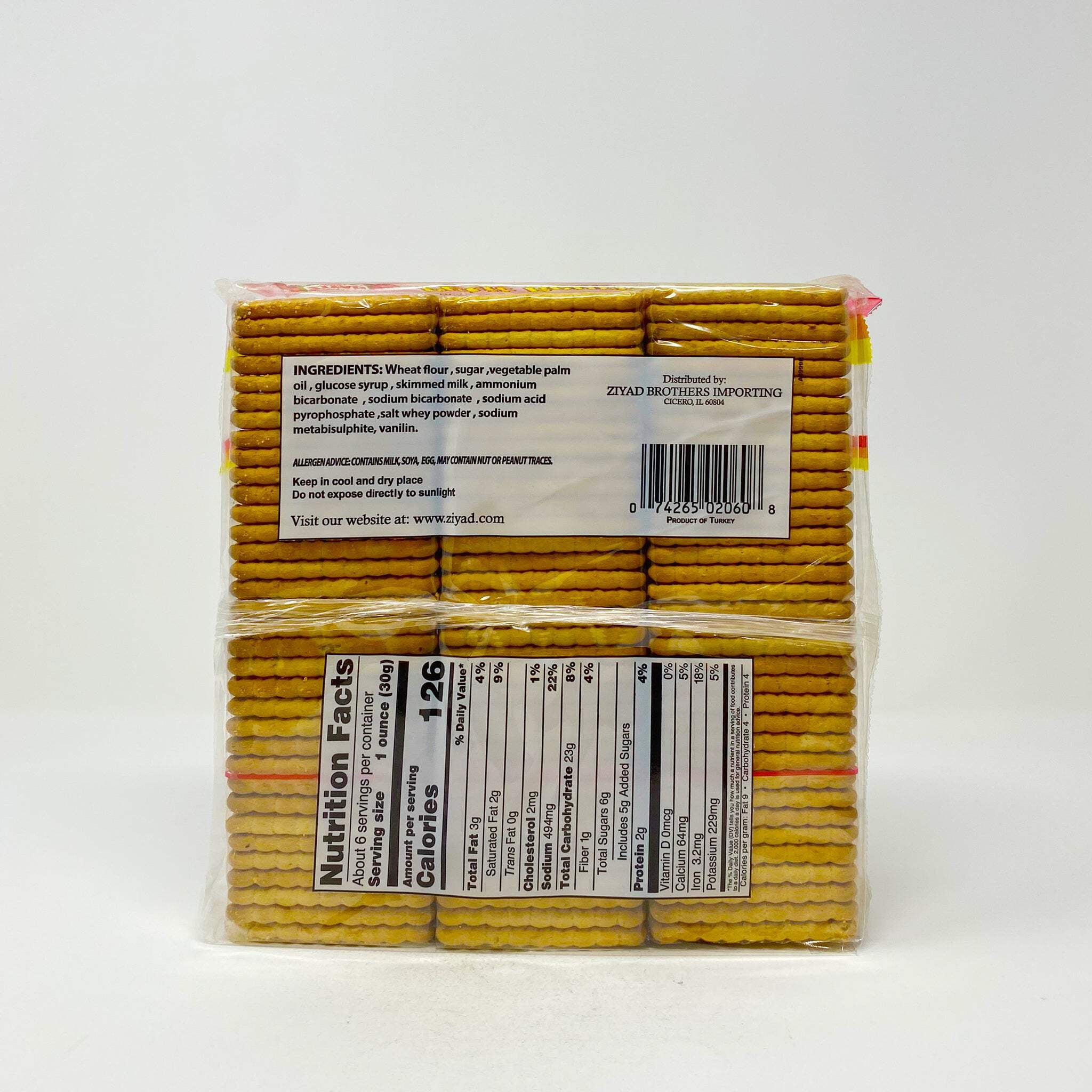 (4 pack) Ziyad Tea Biscuits "3 Pack" 525 Gm Pack