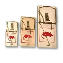LAMIRO 3 Pack Multi Wood Rat Traps for Home Safe and Humane Indoor Use with Reusable Design and High Efficiency