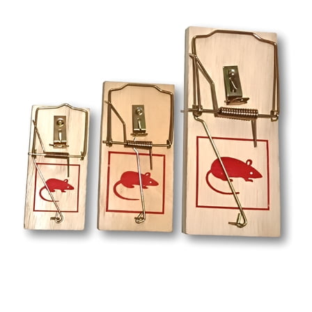 LAMIRO 3 Pack Multi Wood Rat Traps for Home Safe and Humane Indoor Use with Reusable Design and High Efficiency