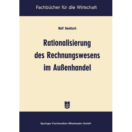 ISBN 9783663009610 product image for Rationalisierung Des Rechnungswesens Im Außenhandel (Paperback) | upcitemdb.com