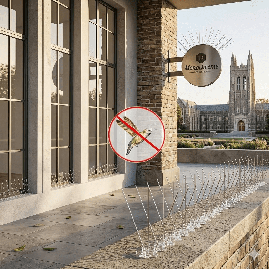 Bird Spikes for Small Birds & Pigeons - 300cm (118in) Bird Deterrent Spikes for Fence, Roof & Window Sills - Upgraded Anti-Bird Strips to Keep Birds, Cats & Squirrels Away Set of（10）