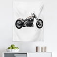 thumbnail image 1 of Hipster Tapestry, Motorbike Hipster Style Dangerous Risky Ride Driving Vehicle Throttle Chopper, Fabric Wall Hanging Decor for Bedroom Living Room Dorm, 5 Sizes, Black White Grey, by Ambesonne, 1 of 1