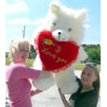 thumbnail image 3 of American Made Big Love Teddy Bear 3-feet Tall Holds I Love You Heart Pillow Soft - Made in USA, 3 of 4
