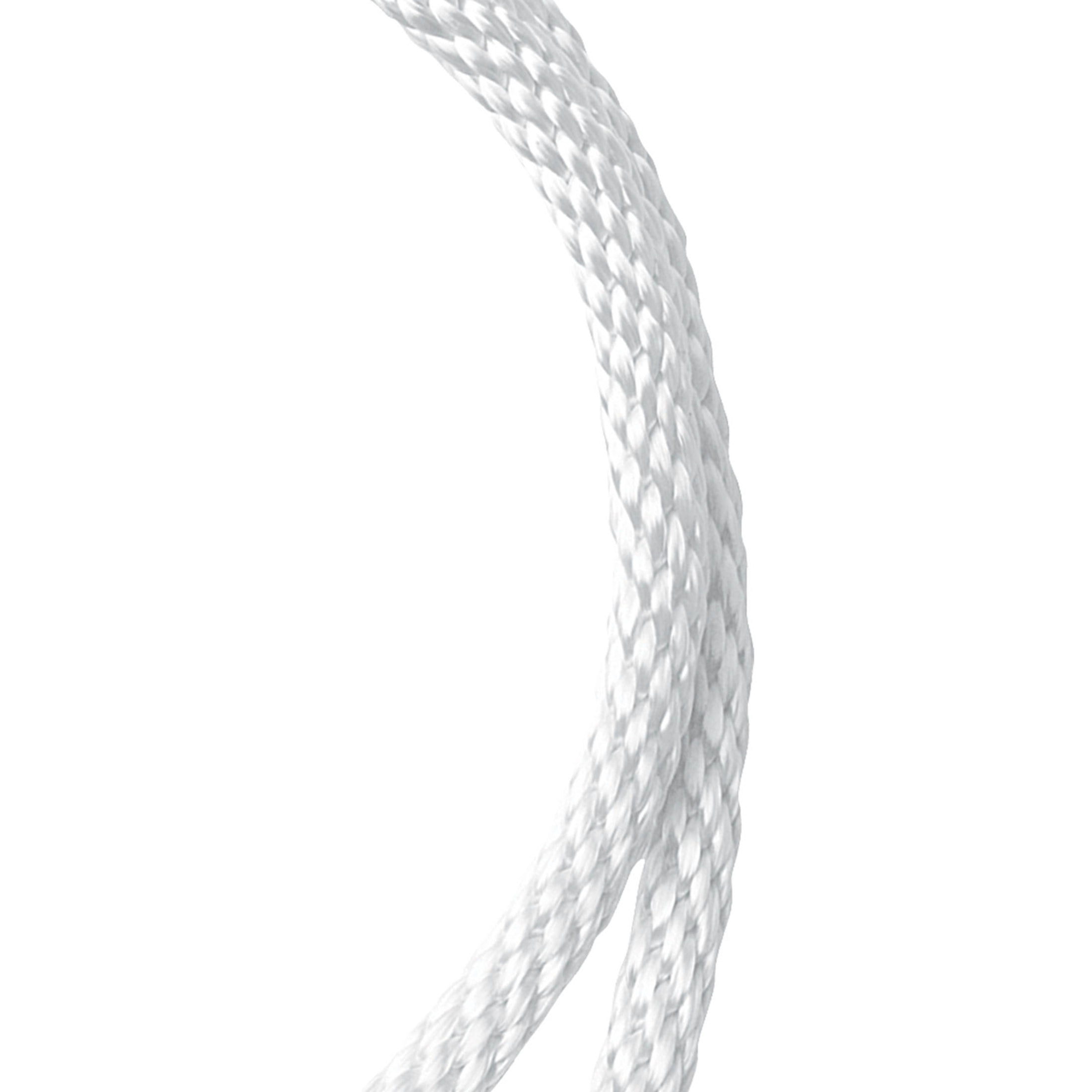 Hyper Tough 3/16" x 50' Nylon Blend Diamond-Braided Rope with Storage Winder, White
