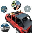 thumbnail image 5 of Shadeidea Jeep Wrangler Sun Shade JL Top Sunshade Front and Rear 2 piece-Steel Blue Mesh Screen Sunshade JLU Unlimited 4 Door 2018-Current New Model Cover UV Blocker with Grab Bag-10 Years Warranty, 5 of 7
