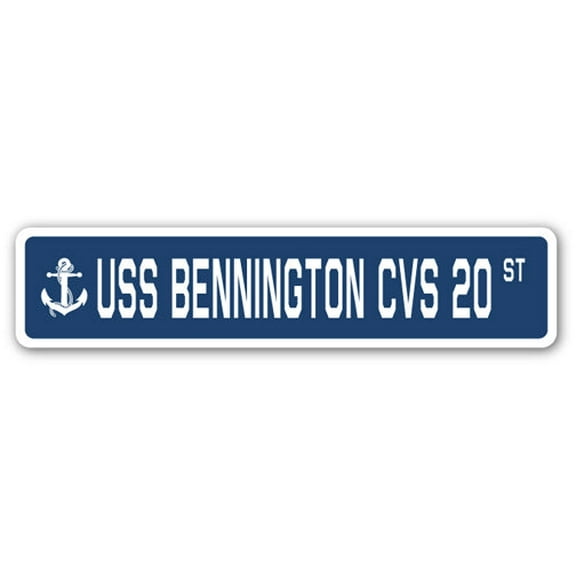 USS BENNINGTON CVS 20 Aluminum Street Sign us navy ship veteran sailor gift