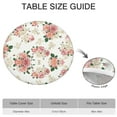 thumbnail image 6 of Round Fitted Tablecloth with Elastic Edges Fits 36"-44" Round Tables Pioneer Colorful Floral Waterproof Table Cover Washable Indoor and Outdoor for Party Kitchen Dinner Banquet Patio Picnic, 6 of 7