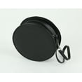 thumbnail image 4 of Textured Black Vinyl Skull Design Round Wristlet Purse with Removable Strap 5 Inch Diameter, 4 of 4