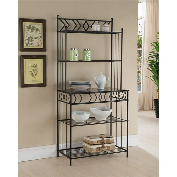KB K3022 Étagère de Rangement en Métal pour Boulanger 67 x 30 x 16 Po - Noir
