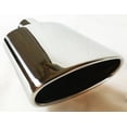 thumbnail image 2 of Exhaust Tip 6.0 X 2.25" Outlet 9.0" Long 2.50" Inlet Rolled Oval Angle Polished Stainless Steel WOA6002509-250-SS Wesdon Exhaust Tip, 2 of 8