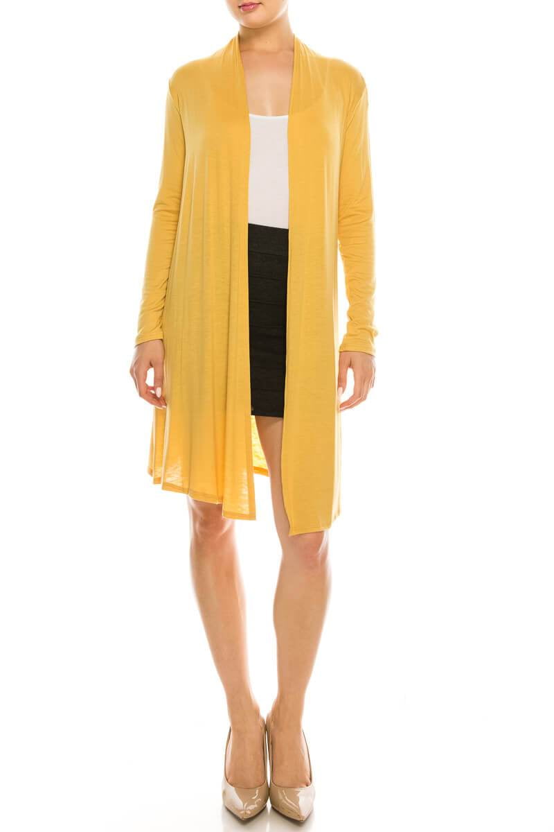 knee length knit cardigan