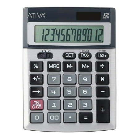 UPC: 0735854731885 | Ativa® 12-Digit Desktop Calculator  Silver/Black