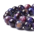 thumbnail image 3 of Natural Galaxy Tiger Eye Beads Strands Round Dyed Heated Midnight Blue 6.5mm Hole: 0.9mm 59~61pcs/strand 14.55''~15.5''(37~38cm), 3 of 4