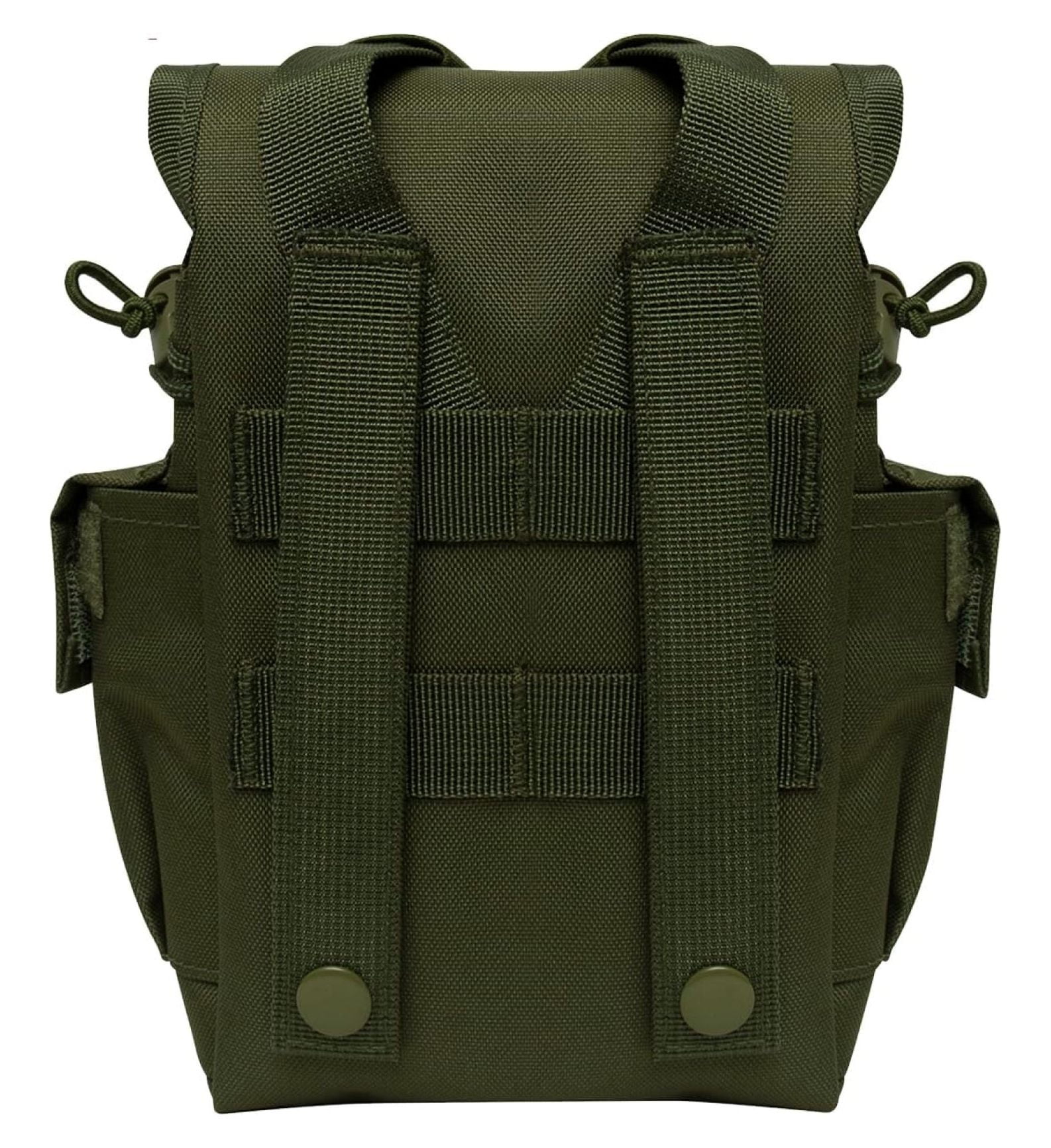 Olive Drab Genuine GI 1 Quart Plastic Canteen & Olive Drab MOLLE II Canteen Cover & Utility Pouch