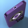 thumbnail image 5 of Dteck Magnetic Case for iPhone 13 Pro Max, Compatible with MagSafe, Slim Fit Matte PC Hard Cover with Camera Lens Protector Logo View Window for Apple iPhone 13 Pro Max,Purple, 5 of 8