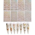 thumbnail image 2 of hojas de pegatinas adhesivas para decoración de uñas, diferentes formas de mariposa láser de Color dorado y plateado, decoración artística de uñas, 2 of 8
