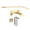 Gold, variant on BIMZUC Electric Guitar Vibrato Bridge Tailpiece Zinc Alloy Bridge Stop Bar Tailpiece Replacement Parts with Screws and Wrenches for LP SG Style Guitars, Black, 9.45 inches / 24.00 cm