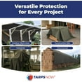 thumbnail image 7 of Tarps Now (8' x 10'), 18 Mil Fire Retardent Canvas Tarp with Brass Grommets- Dark Olive Darb, 7 of 7