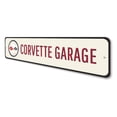 thumbnail image 4 of Corvette Garage Novelty Sign, Metal Wall Decor - 4x18 inches, 4 of 4