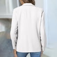 thumbnail image 6 of Women's Blazer Suit Jacket Coat Long Sleeve Lapel Open Front Business Casual Work Office Professional Solid Color With Pockets | CSEONE,White XL, 6 of 9