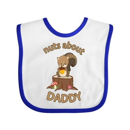 

Inktastic Nuts About Daddy Gift Baby Boy or Baby Girl Bib