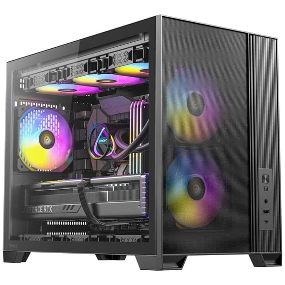 Funda para juegos Antec Flux M con 6 ventiladores y soporte de radiador de 360 mm
