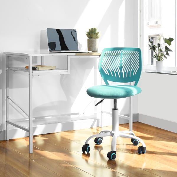 Silla operativa para dormitorio, silla de estudio, Turquesa
