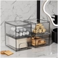 thumbnail image 3 of Organizador de cosméticos acrílico transparente ZHIAI con cajón de almacenamiento, 4 unidades, 3 of 6