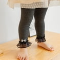 thumbnail image 5 of GYRATEDREAM Leggings for Toddler Baby Girls, Girls Soft Leggings Pants Lace Bow Elastic Waist Tights Stockings for M, 5 of 6