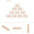 thumbnail image 4 of 50 Wooden Dowel Pins M6x30, M6x40, M6x50, Solid Wood Fluted Dowel Rods for Furniture, Crafts, Easy Insertion, Firm Connection, Different Length Options, Non Threaded Cylindrical, 4 of 7