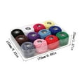 thumbnail image 2 of Vaidha 10 Colors 12 Colors 16 Colors Lace Stitch Thread Hand Ball Artificial Silk Solid Color Embroidery Thread Box, 2 of 7