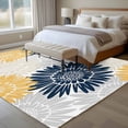 thumbnail image 4 of Yellow Grey Sunflowers Area Rugs 5'x8', Washable Small Throw Rugs for Classroom Bedroom, Boho Vintage Floral Rustic Blossom Indoor Outdoor Rug Non-Slip Low Pile Carpet Runner Reversible Floor Mats, 4 of 8