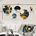 thumbnail image 4 of Designart "Mid-century Retro Dimensions I" Modern Midcentury Metal Wall Art Set of 5 Piece, 4 of 5
