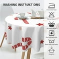 thumbnail image 6 of ZICANCN Round Table Cloths 60 Inch, Celebrating Christmas Candy Table Cover Waterproof Washable Outdoor Picnic Tablecloth, 6 of 8