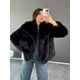 thumbnail image 4 of HH TRAF Chaqueta holgada de piel sintética a la moda para mujer, elegante abrigo de felpa de manga larga con abertura frontal, abrigo informal de gran tamaño con solapa para mujer, 4 of 5