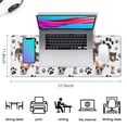 thumbnail image 5 of Long Mouse Pads for Desk,Chihuahua and Footprints Desk Mats on Top Of Desks, Desk Mouse Pad Extra Large with 3mm Non-Slip Base and Stitched Edge for Gaming,Office,Work,Home 31.5"x11.8", 5 of 6