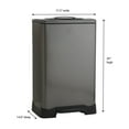 Household Essentials 50L Krusher Black Stainless Steel Manual Trash