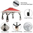 thumbnail image 2 of Double Roof Pop Up Outdoor Gazebo Canopy Tent - Heavy Duty Mosquito Netting Patio Shelter - Easy Setup Screened Pavilion Includes Sand Bags - 12x12ft for Garden, Backyard, Lawn, 2 of 5